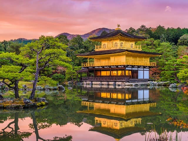 Japao quioto kinkaku ji templo do pavilhao dourado